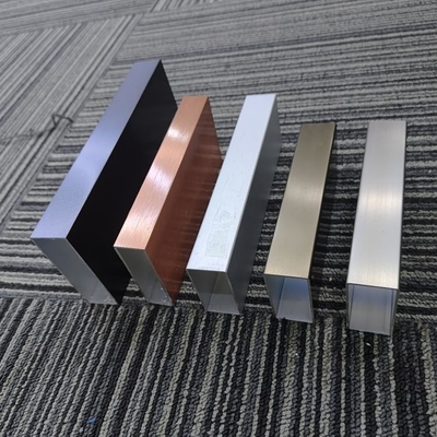 Dimensione personalizzata Anhui Shengxin Profilo rettangolare quadrato in alluminio con vari colori di superficie