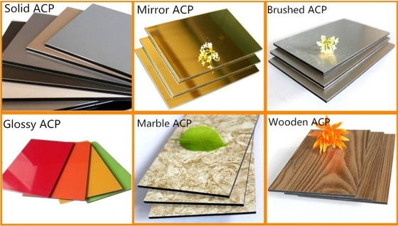 Vendita diretta T3-T8 Temperature ACP Dimensione PVDF Parete di tenda pannello composito di alluminio ignifugo