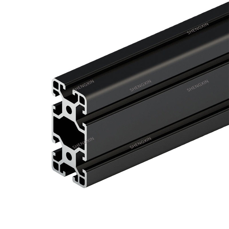 Profili di anodizzazione in alluminio di grado T3-T8 di Shengxin per serie 6000 in nero