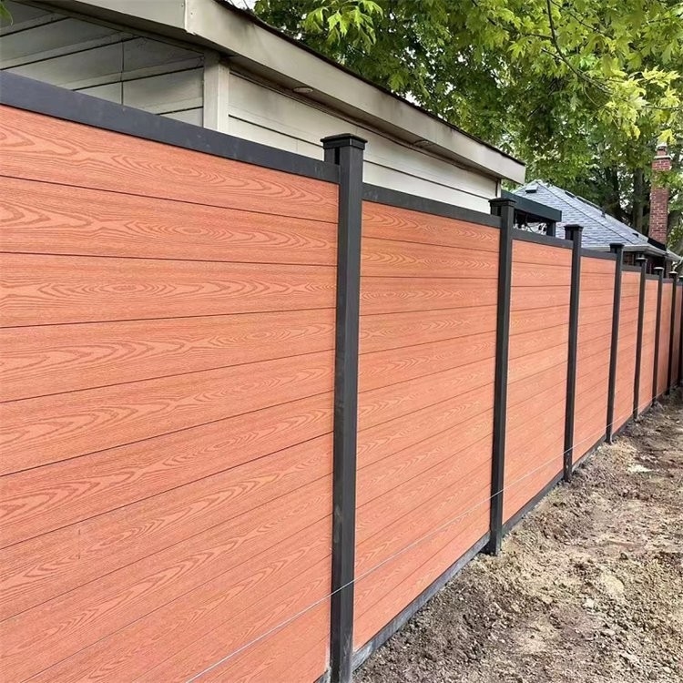 Giardino all'aperto Privacy di alluminio e pannello WPC recinzione muro porta porta con spessore di 0,30 mm