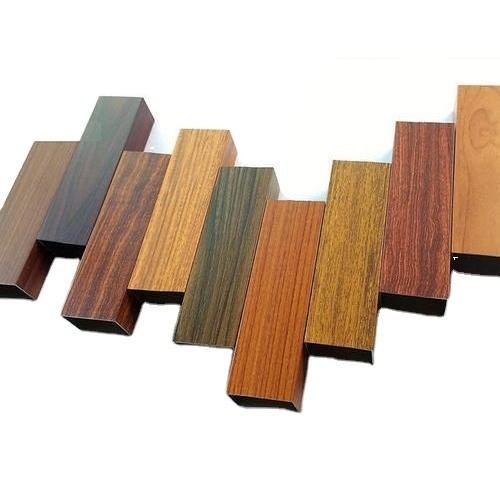 Quadro in alluminio anodizzato per estrussione di grano di legno per cornici di finestre e decorazioni di armadi