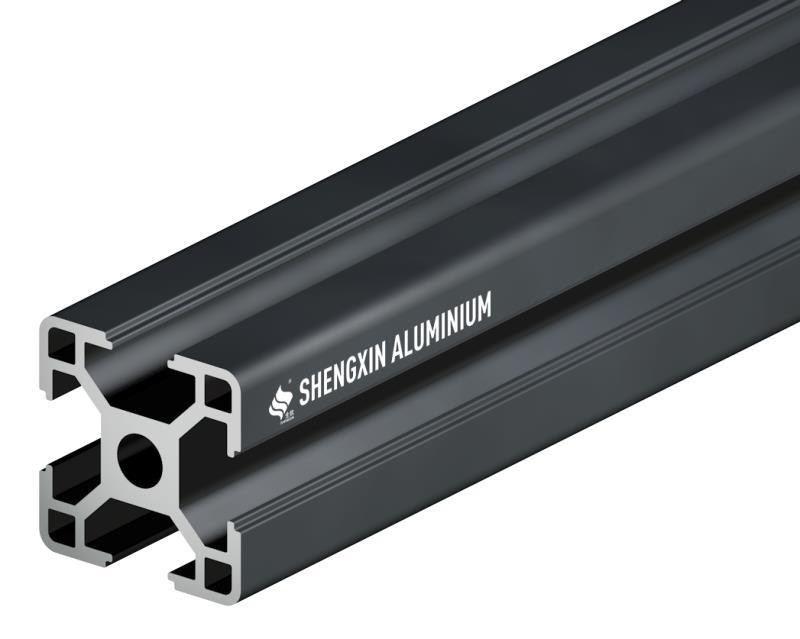 Decorazioni Anodizzato nero T slot Profilo di estrusione in alluminio 2020 4040 4545 4080 8080