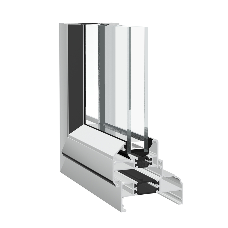 T3-T8 Temper Thermal Break Profilo di alluminio Porta pivotante e cornice di finestre di Shengxin