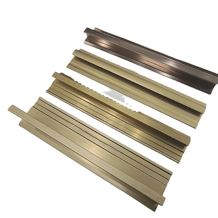 Legatura Oro Nero Metallo Decorativo U Forma Piastrella Trimming angolo Profil per bagno