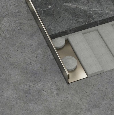 Forma rotonda piastrella angolo trima alluminio con colore personalizzato e taglio di precisione