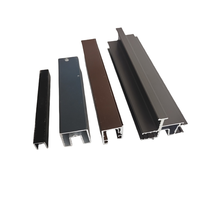 Profili di alluminio per porte e finestre con rivestimento in polvere di colore personalizzato per estrusioni personalizzate